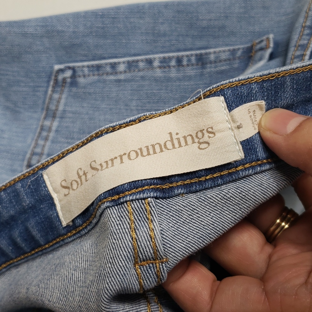 Soft Surroundings The Ultimate Skinny Embellished Cropped Pants Size 8 Casual - Picture 9 of 16